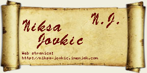 Nikša Jovkić vizit kartica